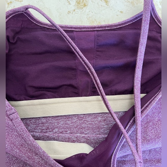 Lululemon Racerback Tank with Built-in Bra- Size 6, Purple - Picture 3 of 3